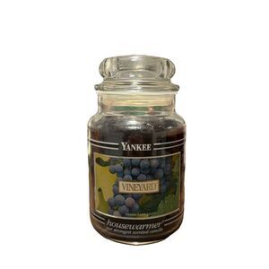 Yankee‎ Candle Vineyard 22oz Large Jar New Black Label Retired Black Band
